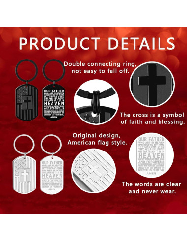 Llavero de Cruz y Biblia DuoDiner para Hombres - Regalos Religiosos