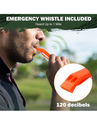 Tienda de Supervivencia Mylar 2 Personas con Silbato y Paracord