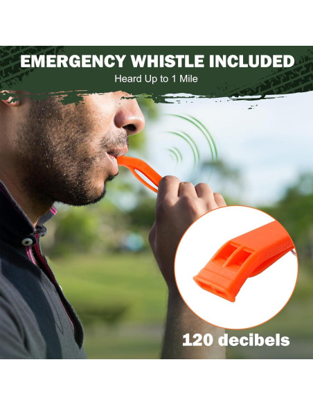 Tienda de Supervivencia Mylar 2 Personas con Silbato y Paracord