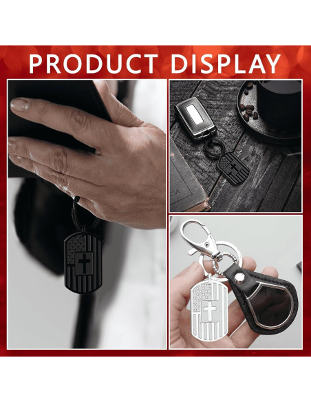 Llavero de Cruz y Biblia DuoDiner para Hombres - Regalos Religiosos