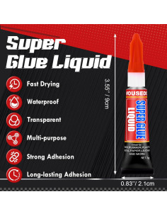 Pegamento Super Líquido WOUSEDO 12 Tubos 3g Cianoacrilato 2