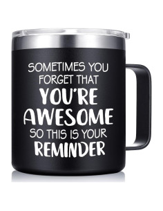 Taza de Café Abledn 14Oz Negra - Eres Increíble, Regalo Divertido