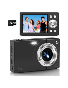 Cámara Digital Compacta WONNIE 64MP 4K Autofocus Zoom 16X