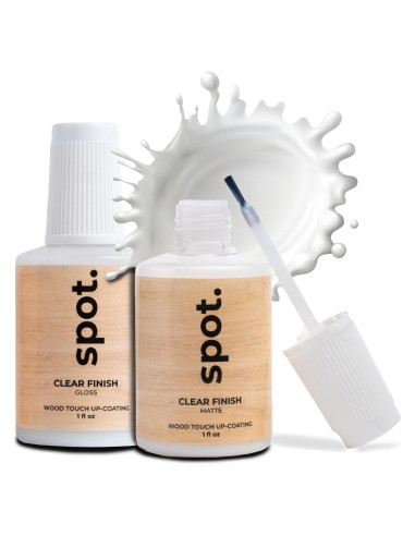 Capa Transparente Spot para Madera - Paquete de 2 Brillante y Mate