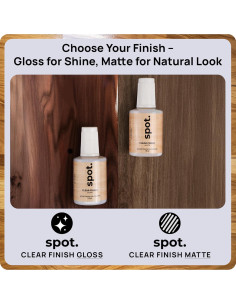 Capa Transparente Spot para Madera - Paquete de 2 Brillante y Mate 2
