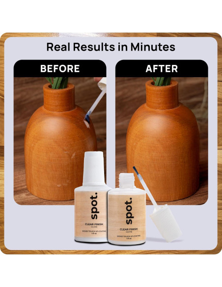 Capa Transparente Spot para Madera - Paquete de 2 Brillante y Mate