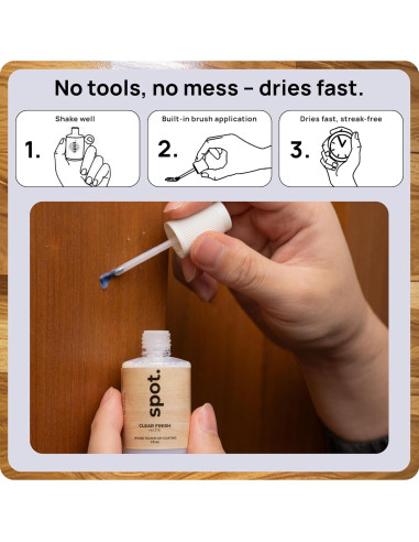 Capa Transparente Spot para Madera - Paquete de 2 Brillante y Mate