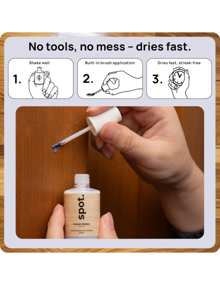 Capa Transparente Spot para Madera - Paquete de 2 Brillante y Mate
