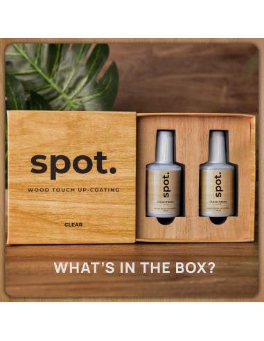 Capa Transparente Spot para Madera - Paquete de 2 Brillante y Mate