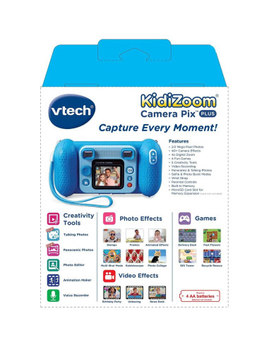 Cámara Digital KidiZoom Pix Plus VTech 2MP Azul