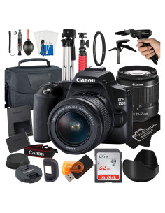 Cámara DSLR Canon EOS 250D con Lente 18-55mm y Accesorios