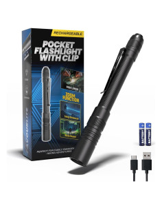 Linterna de bolígrafo recargable Lightbeoneus 800LM negra