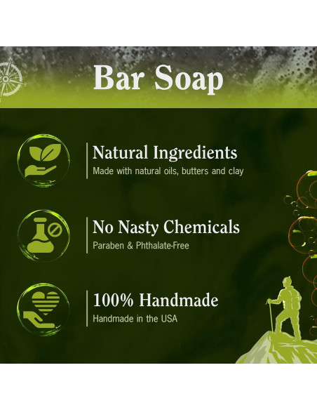 Jabón Natural CompassSoap 142g - Paquete Variado de 5 Aromas