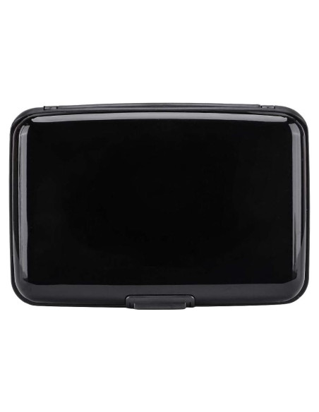 ELFISH Caja de Tarjetas de Crédito Bloqueador RFID Aluminio Negro