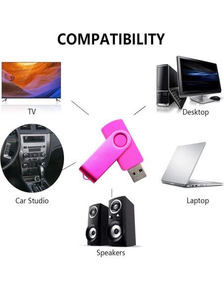 Memoria USB 512MB Chauuxee Rosa con Type C y OTG