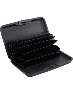 ELFISH Caja de Tarjetas de Crédito Bloqueador RFID Aluminio Negro 2