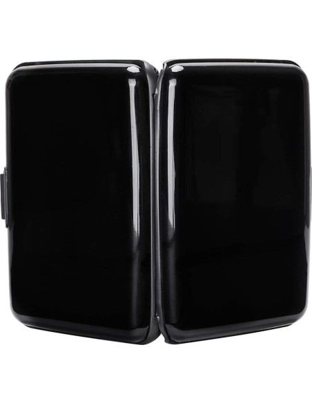 ELFISH Caja de Tarjetas de Crédito Bloqueador RFID Aluminio Negro