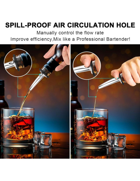 Paquete de 48 vertedores de acero inoxidable SINLUCESCE