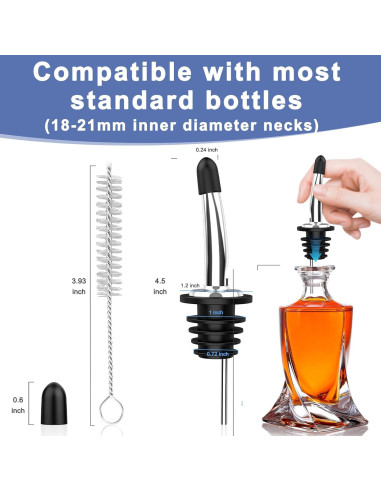 Paquete de 48 vertedores de acero inoxidable SINLUCESCE