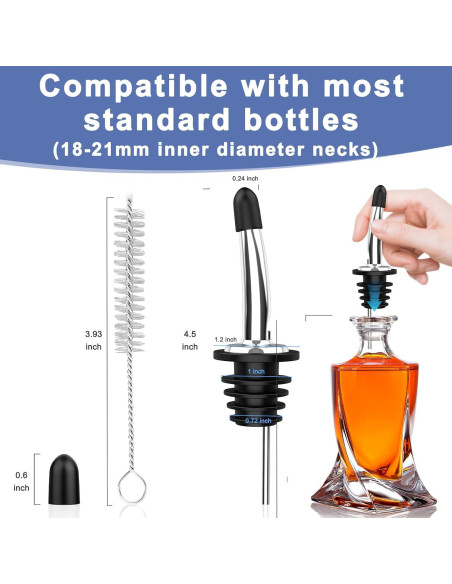 Paquete de 48 vertedores de acero inoxidable SINLUCESCE