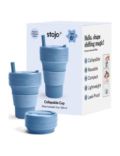 Taza de Viaje Plegable Stojo 0.47L Acero Reutilizable