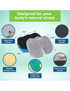 Cojín de Gel LuminaRest para Asiento - Espuma Viscoelástica Certificada 2