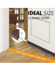 Paquete de 2 Barras de Barrido para Puertas WUMITI 99 cm 2