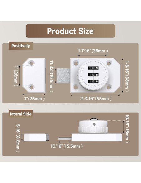 Cerradura de gabinete MeBantoo FY-Code Lock 002 blanca