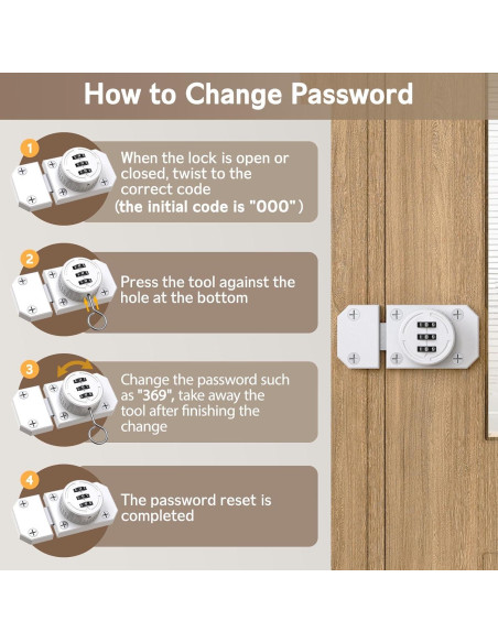 Cerradura de gabinete MeBantoo FY-Code Lock 002 blanca