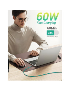 Cable de Carga Magnético AUFU 60W 1.83m Tipo C/Micro USB Verde 2