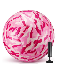 Balón de Fútbol Camuflaje Rosa Libima Tamaño 4 con Bomba