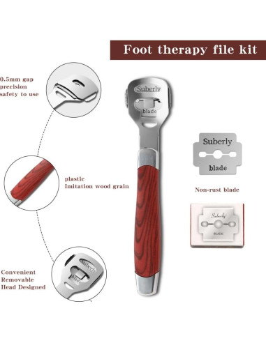 Juego de 2 Raspadores de Callos JRKOETY con 20 Cuchillas