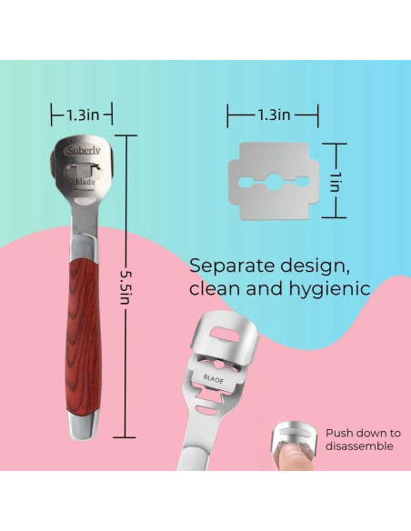 Juego de 2 Raspadores de Callos JRKOETY con 20 Cuchillas