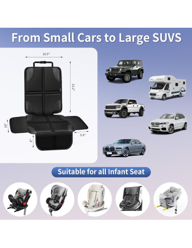 Protector de Asiento de Coche Psumuabrre Negro Universal