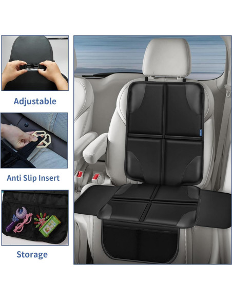 Protector de Asiento de Coche Psumuabrre Negro Universal