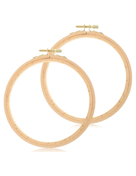 Paquete de 2 Aros de Bordado SHENLIU 15.5 cm Madera de Haya