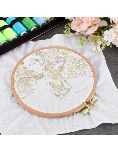 Paquete de 2 Aros de Bordado SHENLIU 15.5 cm Madera de Haya