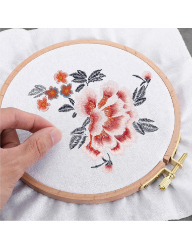 Paquete de 2 Aros de Bordado SHENLIU 15.5 cm Madera de Haya