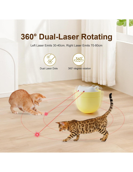 Juguete Láser Automático para Gatos FuroClaw - 3 Modos, Recargable Juguete Láser Automático para Gatos FuroClaw - 3 Modos, Recargable