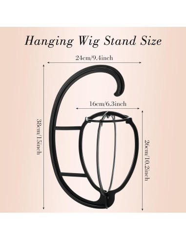 Soporte de Peluca Colgante Obeoby Plegable y Ligero