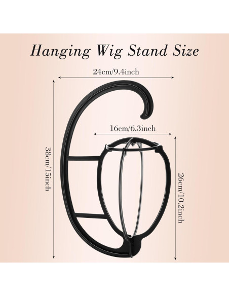 Soporte de Peluca Colgante Obeoby Plegable y Ligero