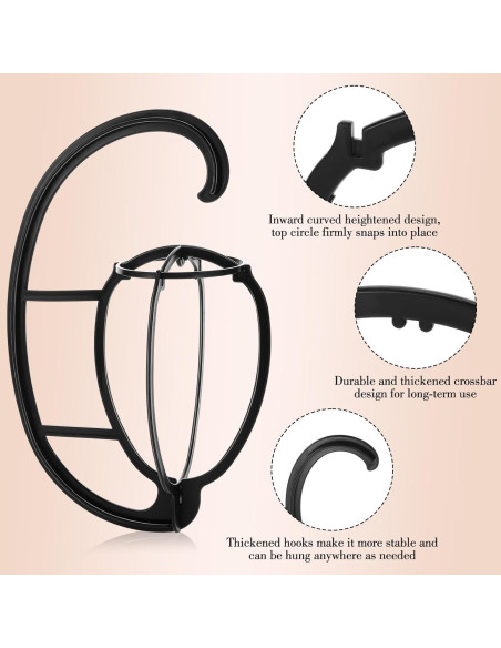 Soporte de Peluca Colgante Obeoby Plegable y Ligero