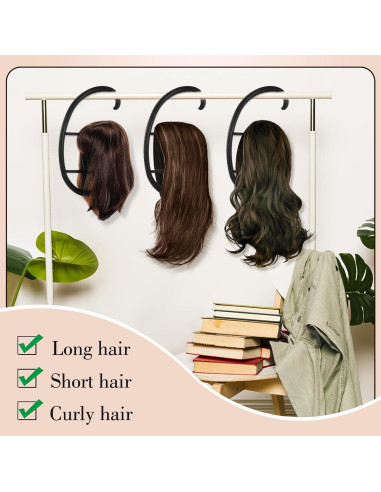 Soporte de Peluca Colgante Obeoby Plegable y Ligero