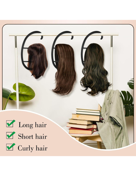 Soporte de Peluca Colgante Obeoby Plegable y Ligero