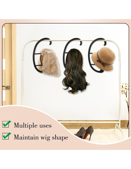 Soporte de Peluca Colgante Obeoby Plegable y Ligero