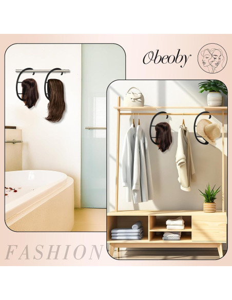 Soporte de Peluca Colgante Obeoby Plegable y Ligero