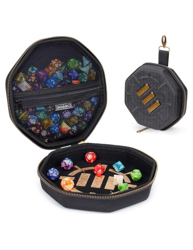 Bandeja y estuche para dados DND ENHANCE - Negro - 150 dados