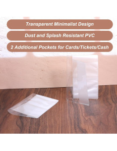10 Fundas de Pasaporte Transparentes PVC Impermeables Larrel 2
