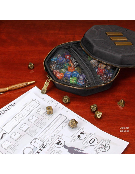 Bandeja y estuche para dados DND ENHANCE - Negro - 150 dados