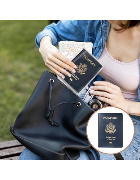 10 Fundas de Pasaporte Transparentes PVC Impermeables Larrel